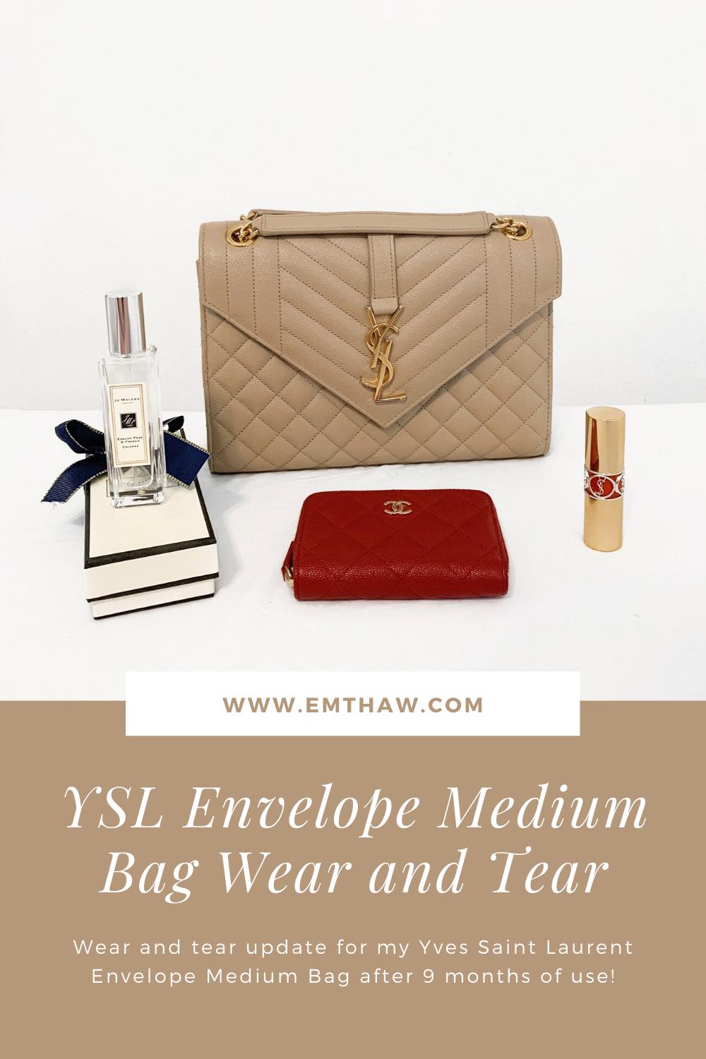 SaintLaurent_믹스 마틀라세 스웨이드 소재의 envelope 미디엄백 thumbnail