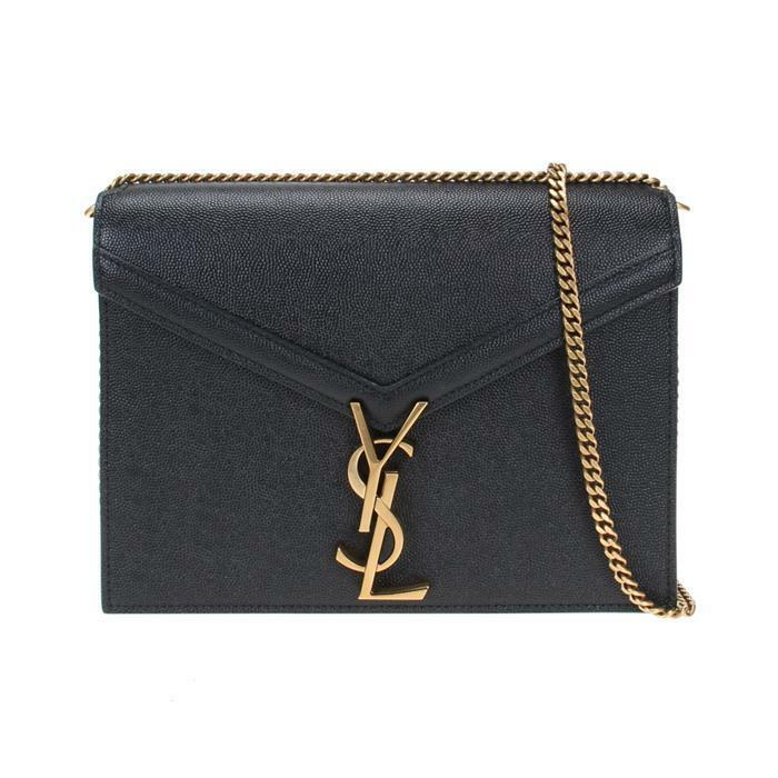SaintLaurent_박스 생 로랑 가죽 및 스웨이드 소재의 cassandra 모노그램 클래스프 백