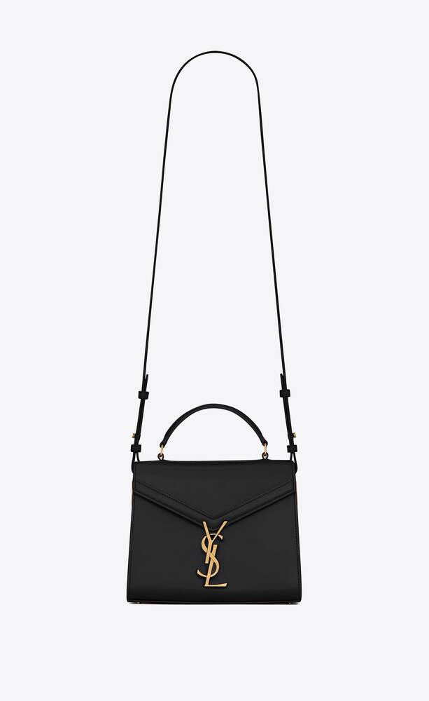 SaintLaurent_박스 생로랑 가죽 소재의 cassandra 미니 탑 핸들 백