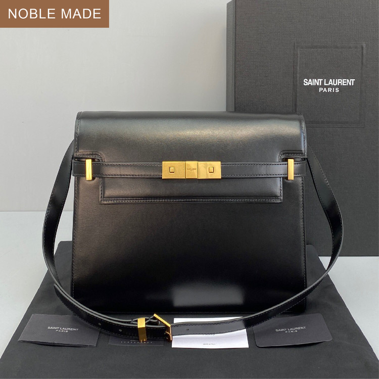 SaintLaurent_박스 생로랑 가죽 소재의 manhattan 숄더백