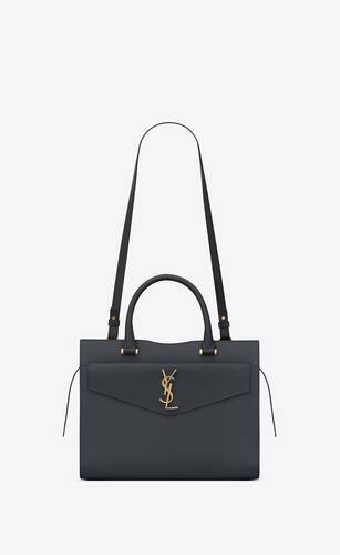 SaintLaurent_박스 생로랑 가죽 소재의 uptown 미디엄 토트백