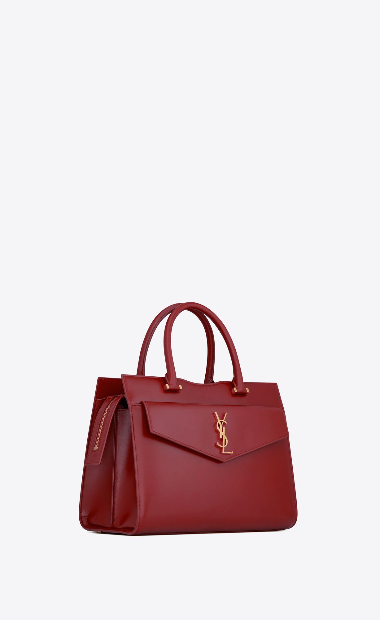 SaintLaurent_박스 생로랑 가죽 소재의 uptown 미디엄 토트백