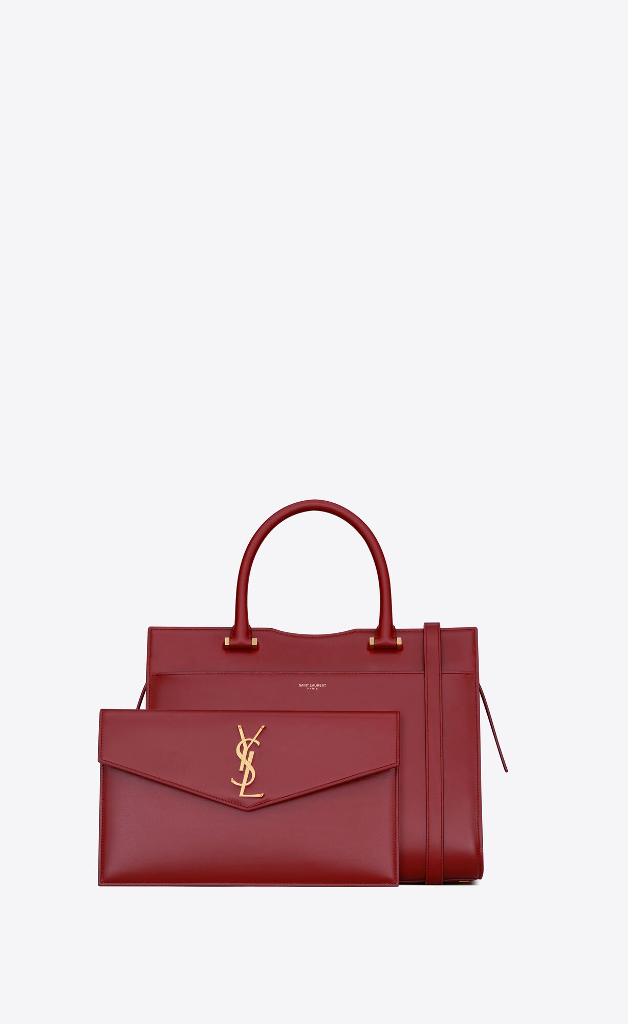 SaintLaurent_박스 생로랑 가죽 소재의 uptown 미디엄 토트백 thumbnail