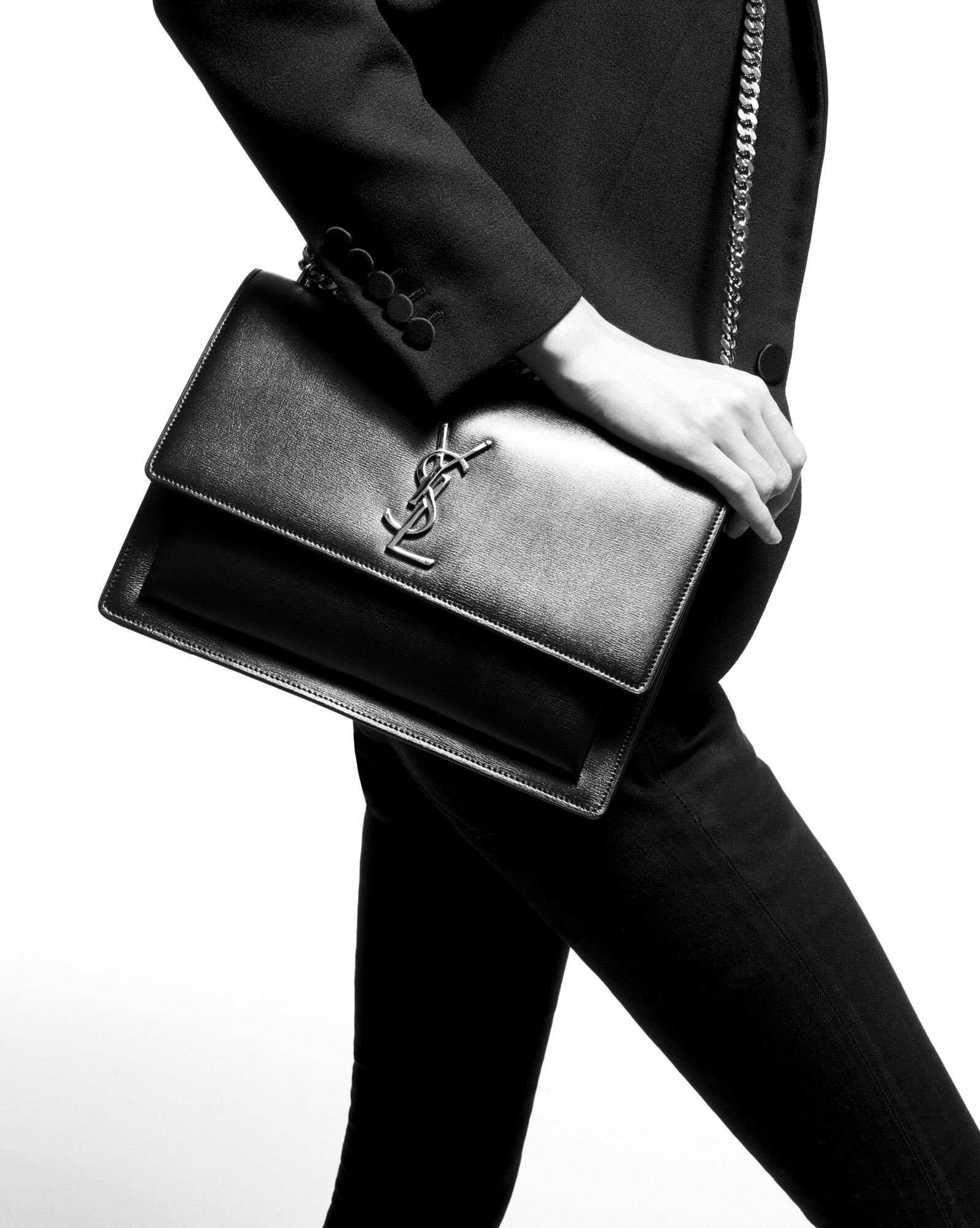 SaintLaurent_부드러운 가죽 소재의 라지 선셋 백