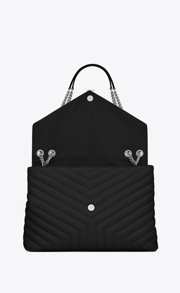 SaintLaurent_블랙 “y” 마틀라세 가죽 소재의 클래식 라지 모노그램 생 로랑 엔벨로프 사첼 백 thumbnail