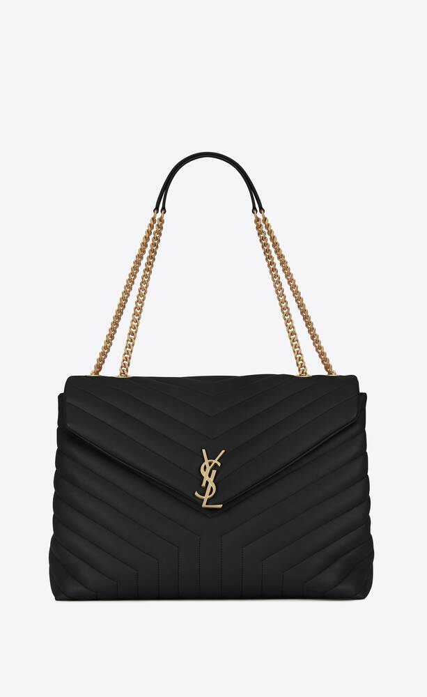 SaintLaurent_블랙 “y” 마틀라세 가죽 소재의 클래식 미디엄 모노그램 생 로랑 엔벨로프 사첼 백