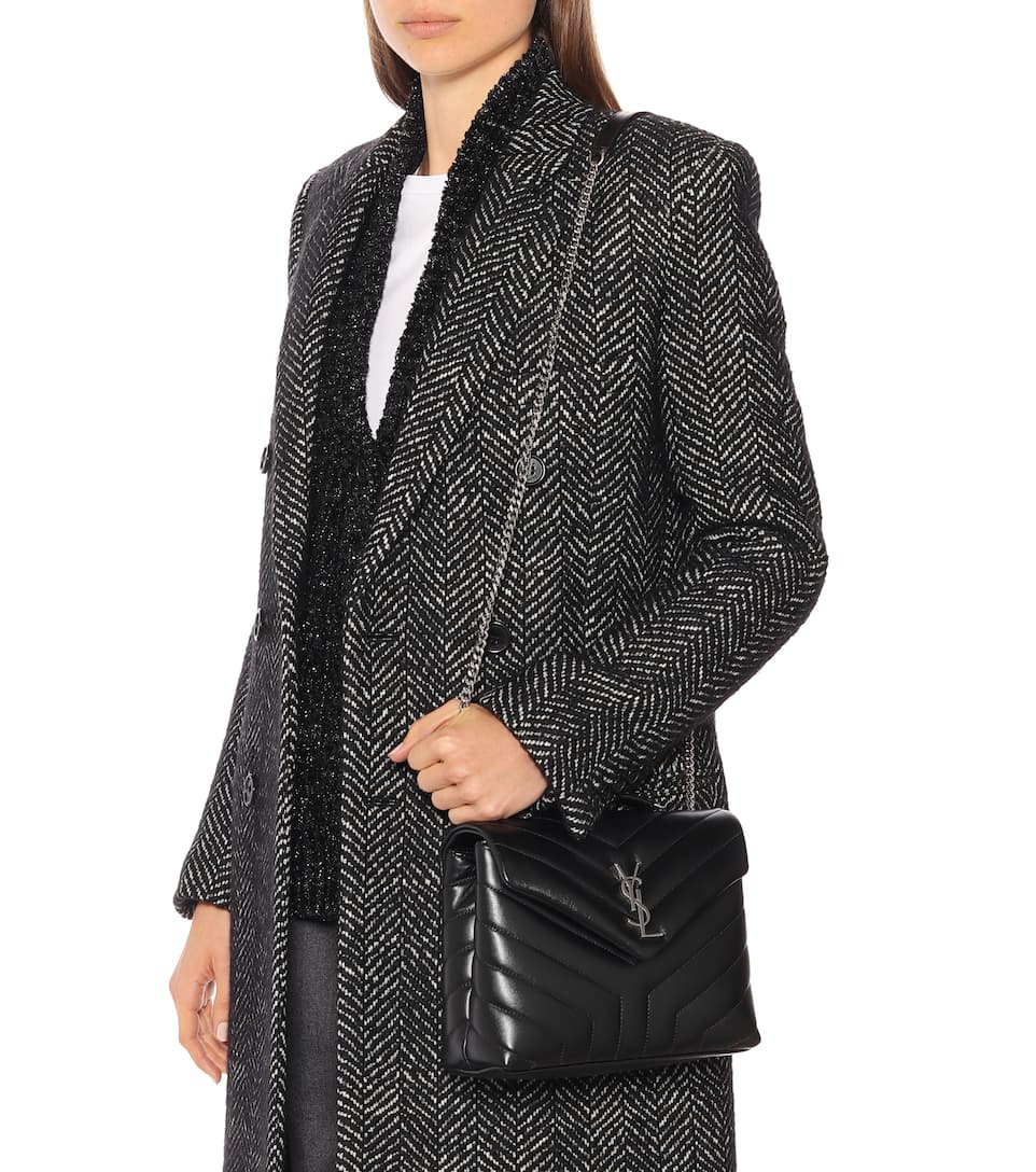 SaintLaurent_블랙 “y” 퀼티드 가죽 소재의 스몰 루루 체인 백