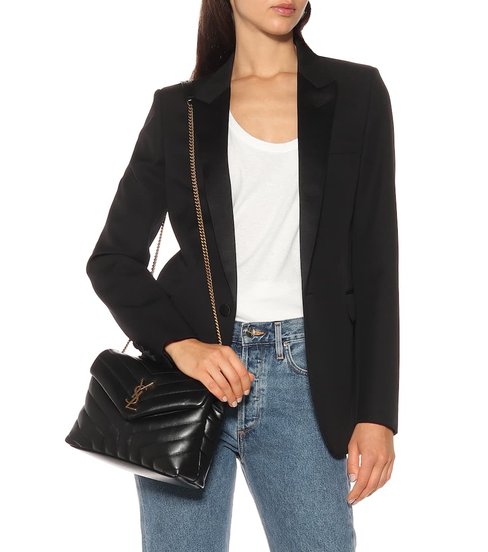 SaintLaurent_블랙 “y” 퀼티드 가죽 소재의 스몰 루루 체인 백 thumbnail