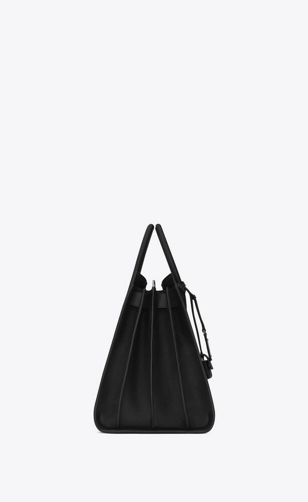 SaintLaurent_블랙 가죽 소재의 라지 삭 드 주르 서플 백