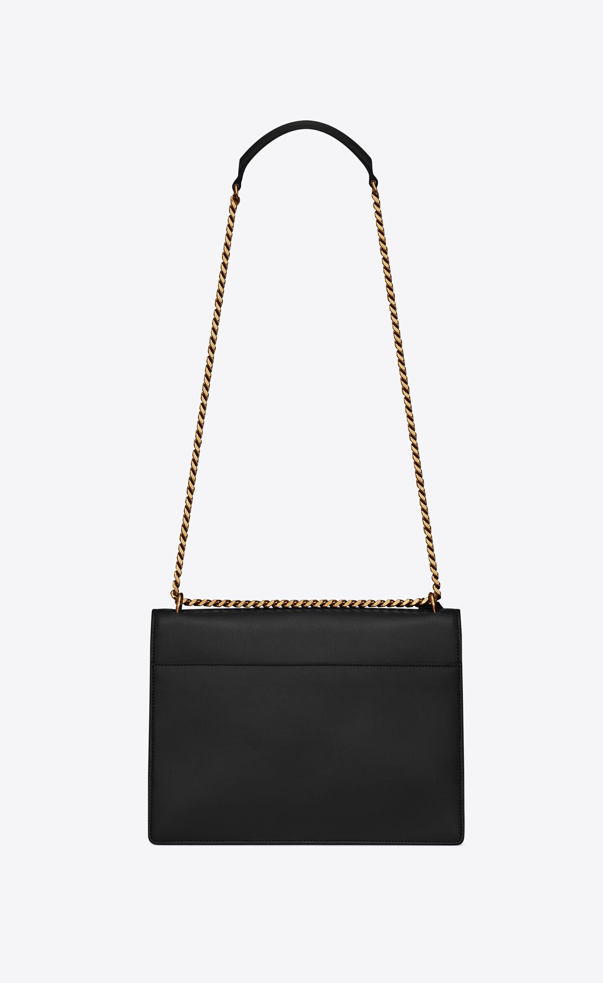 SaintLaurent_블랙 가죽 소재의 라지 선셋 백
