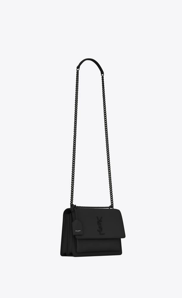 SaintLaurent_블랙 가죽 소재의 미디엄 선셋 백 thumbnail