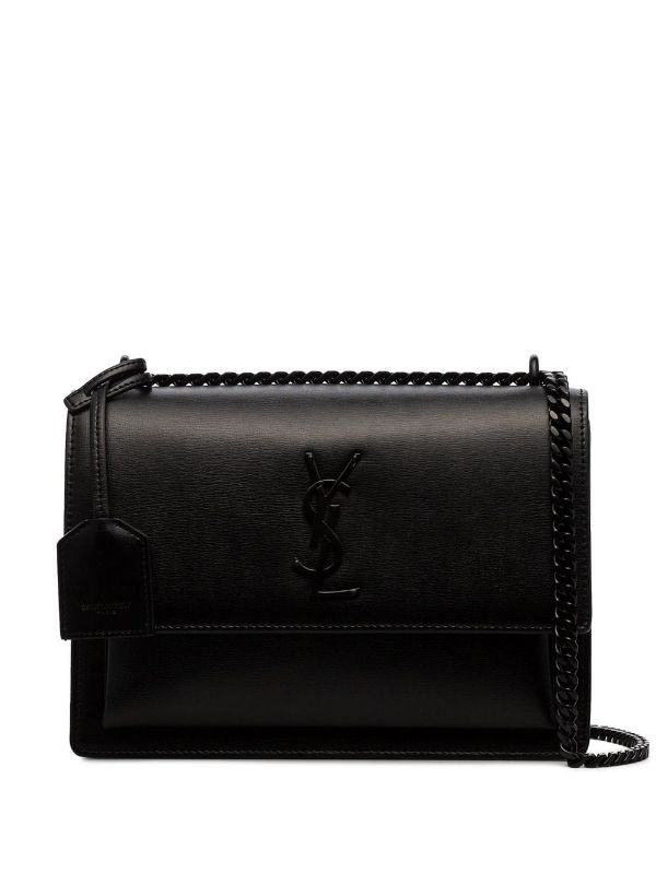 SaintLaurent_블랙 가죽 소재의 미디엄 선셋 백