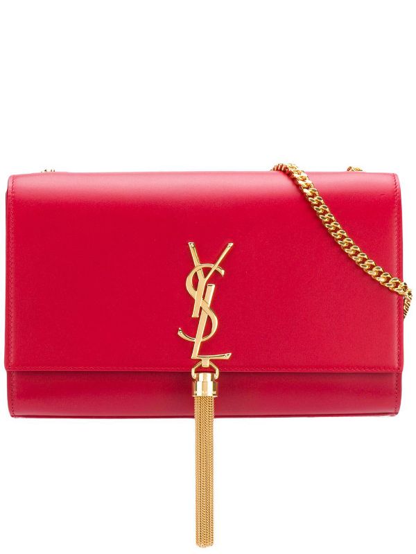SaintLaurent_블랙 가죽 소재의 클래식 미디엄 케이트 모노그램 생 로랑 테슬 사첼 백 thumbnail