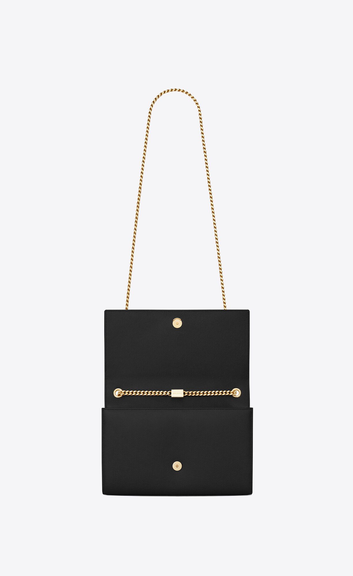 SaintLaurent_블랙 그랑 드 뿌드르 텍스처드 가죽 소재의 클래식 미디엄 모노그램 생 로랑 사첼 백 thumbnail