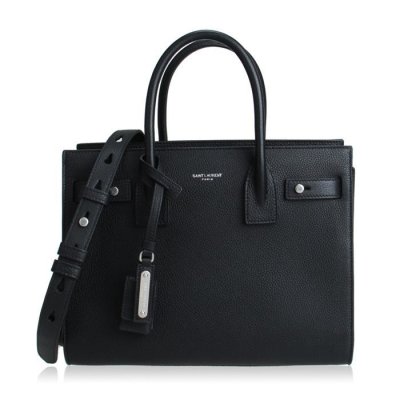 SaintLaurent_블랙 그레인드 가죽 소재의 삭 드 주르 서플 노스 사우스 토트 thumbnail