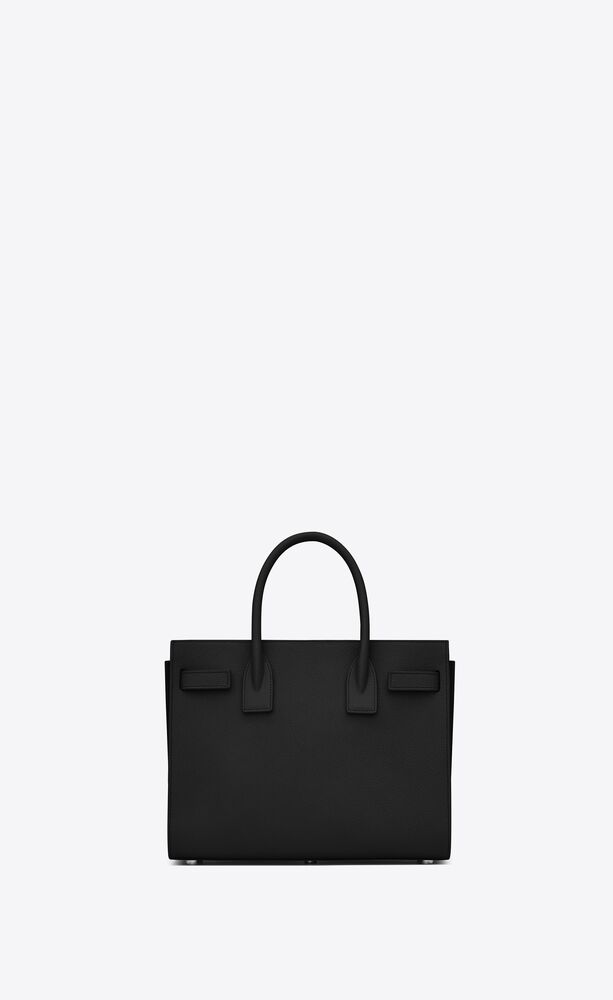 SaintLaurent_블랙 그레인드 가죽 소재의 클래식 베이비 삭 드 주르 백