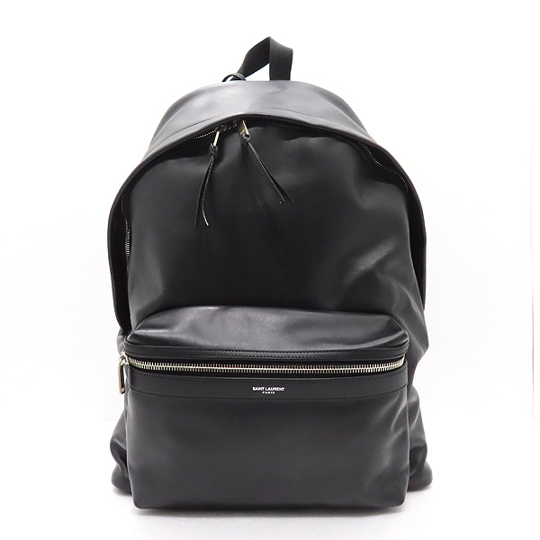 SaintLaurent_블랙 워시드 가죽 소재의 델라베 백팩 thumbnail