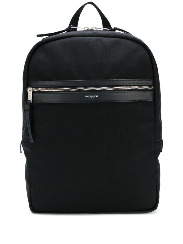 SaintLaurent_블랙 캔버스 소재의 시티 백팩