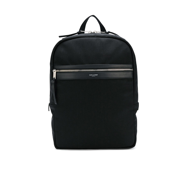 SaintLaurent_블랙 캔버스 소재의 시티 백팩