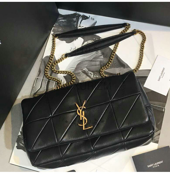 SaintLaurent_블랙 패치워크 가죽 소재의 미디엄 제이미 백 thumbnail