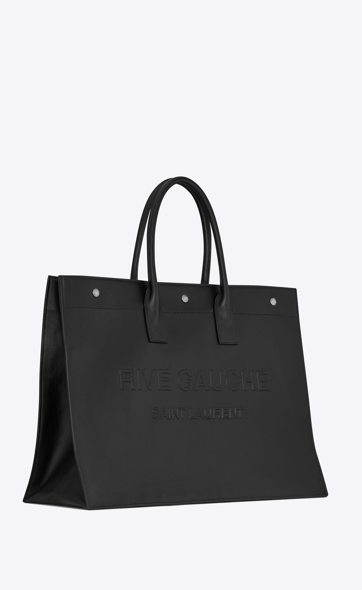 SaintLaurent_스무스 가죽 소재의 리브 고시 라지 토트백 thumbnail