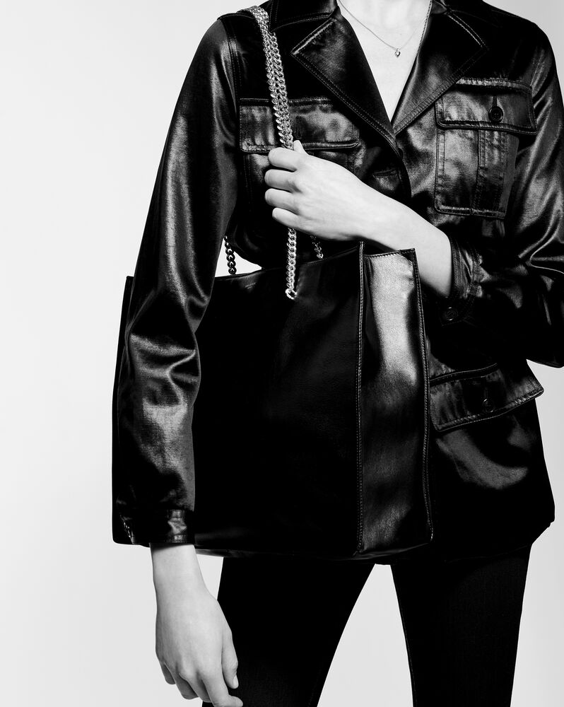 SaintLaurent_스무스 가죽 소재의 쇼핑 체인 미디엄백