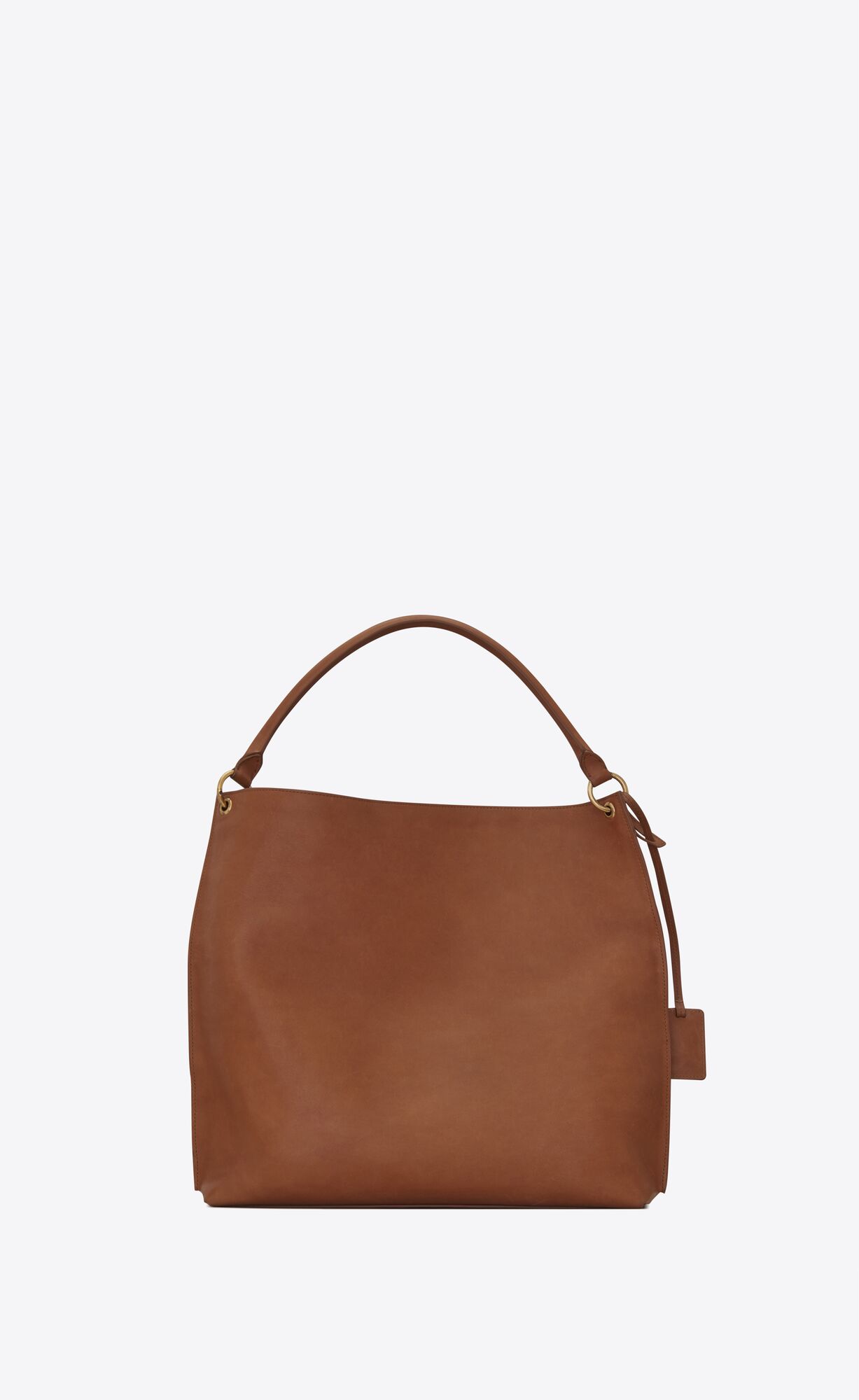 SaintLaurent_스무스 새들 가죽 소재의 태그 호보백