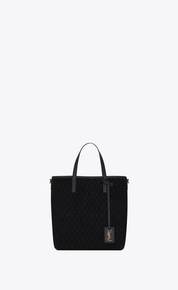 SaintLaurent_스웨이드와 스무스 가죽 소재의 모노그램 올오버 생로랑 n s 토이 쇼퍼백