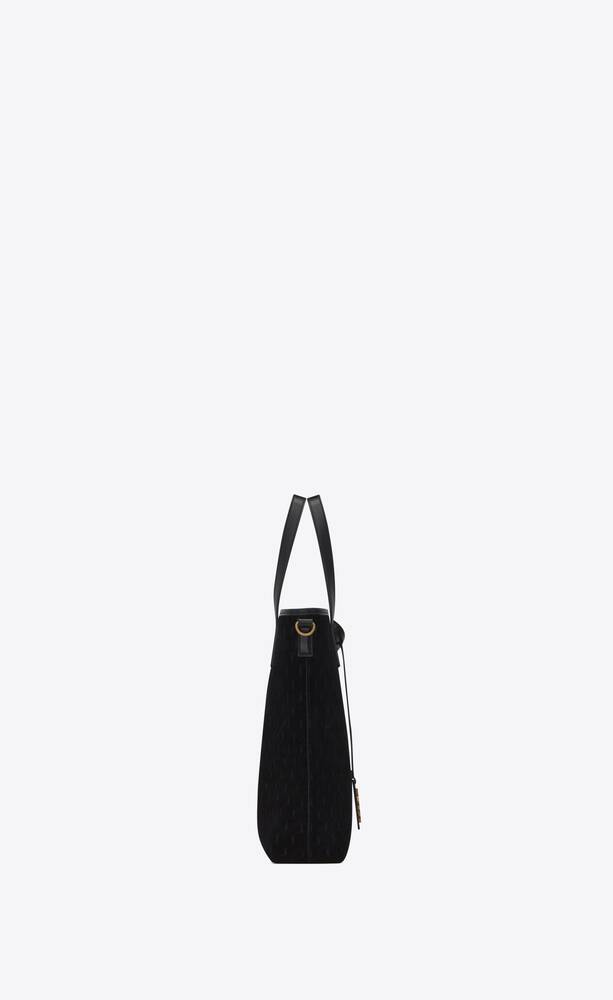 SaintLaurent_스웨이드와 스무스 가죽 소재의 모노그램 올오버 생로랑 n s 토이 쇼퍼백 thumbnail