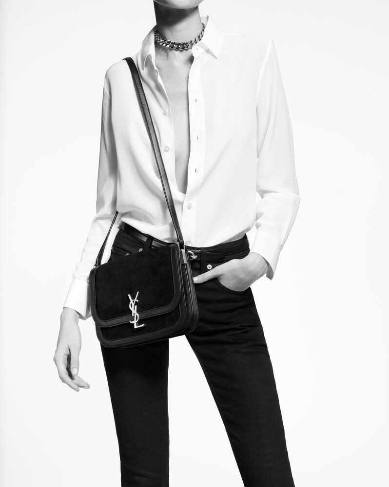 SaintLaurent_스웨이드와 스무스 가죽 소재의 솔페리노 미디엄 소프트 샤첼백