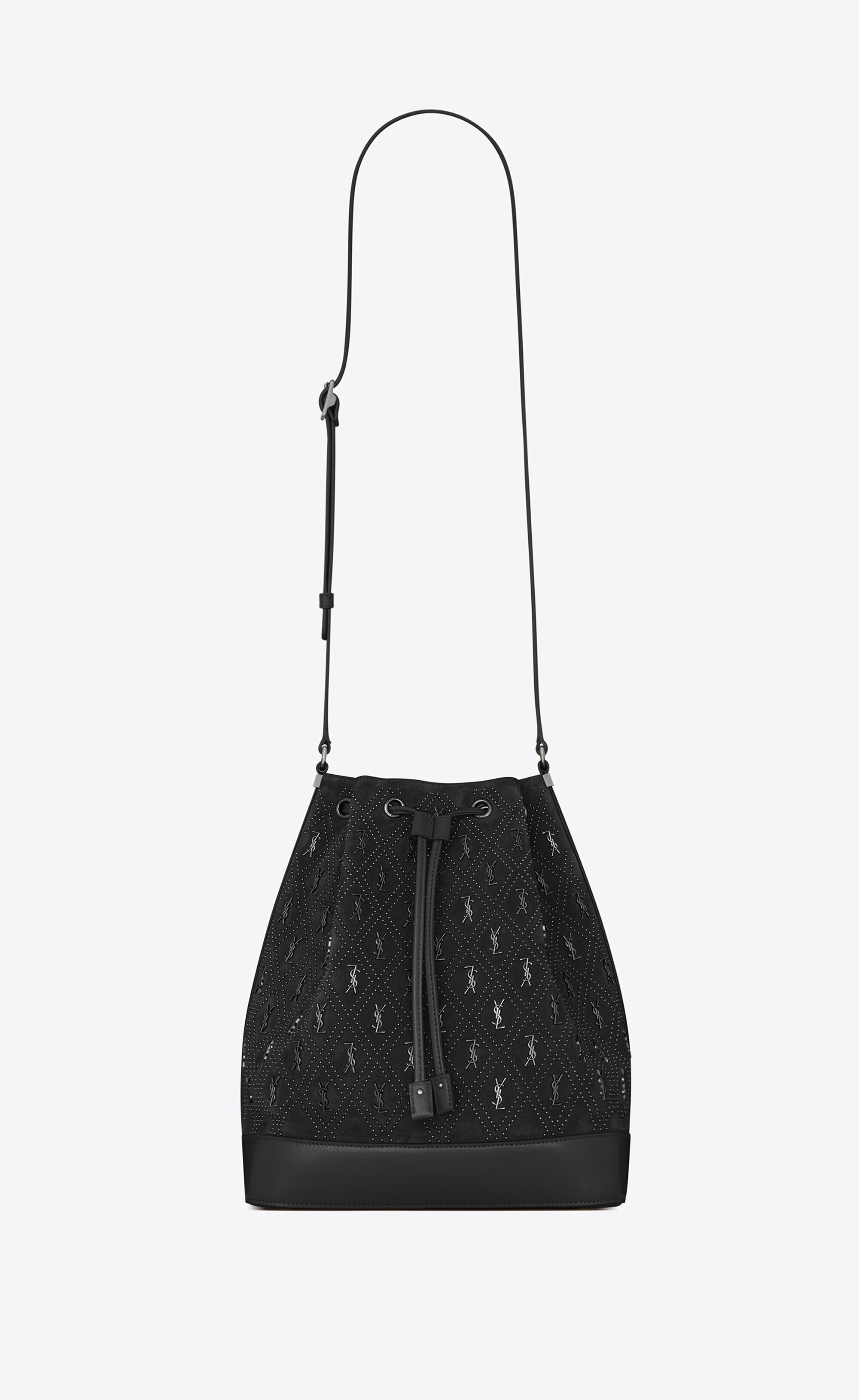 SaintLaurent_스터드 장식 스웨이드 소재의 le monogramme all over 버킷백 thumbnail