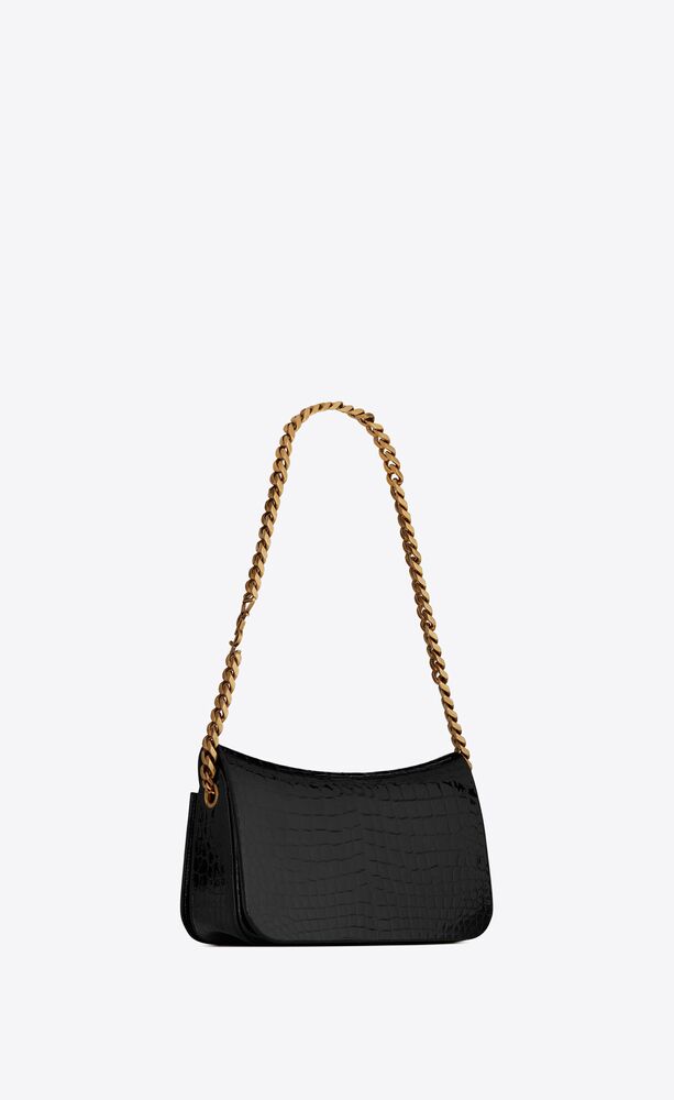 SaintLaurent_앨리게이터 엠보스드 페이턴트 가죽 소재의 elise 숄더백