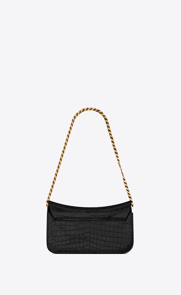 SaintLaurent_앨리게이터 엠보스드 페이턴트 가죽 소재의 elise 숄더백