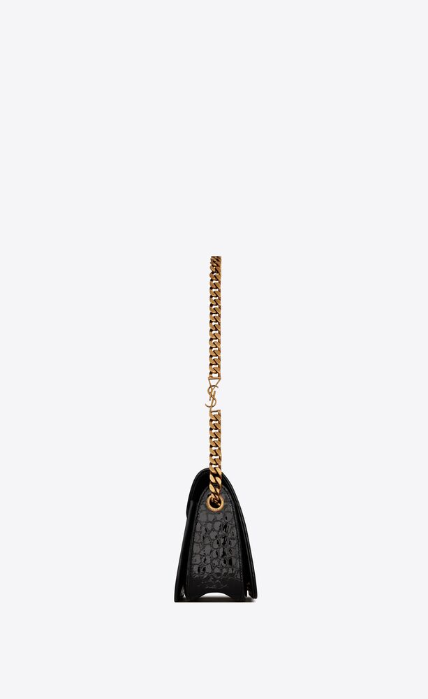 SaintLaurent_앨리게이터 엠보스드 페이턴트 가죽 소재의 elise 숄더백 thumbnail