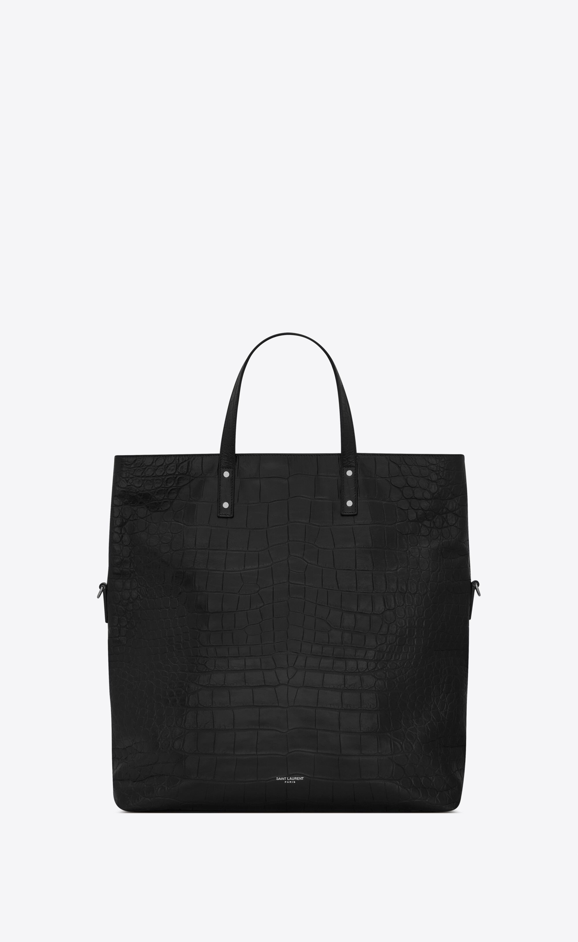 SaintLaurent_접을 수 있는 크로커다일 엠보스드 매트 가죽 소재의 에단 쇼퍼백