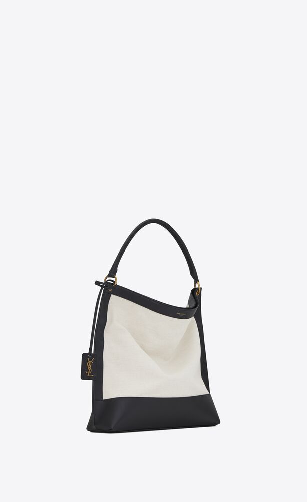 SaintLaurent_캔버스와 가죽 소재의 태그 호보백