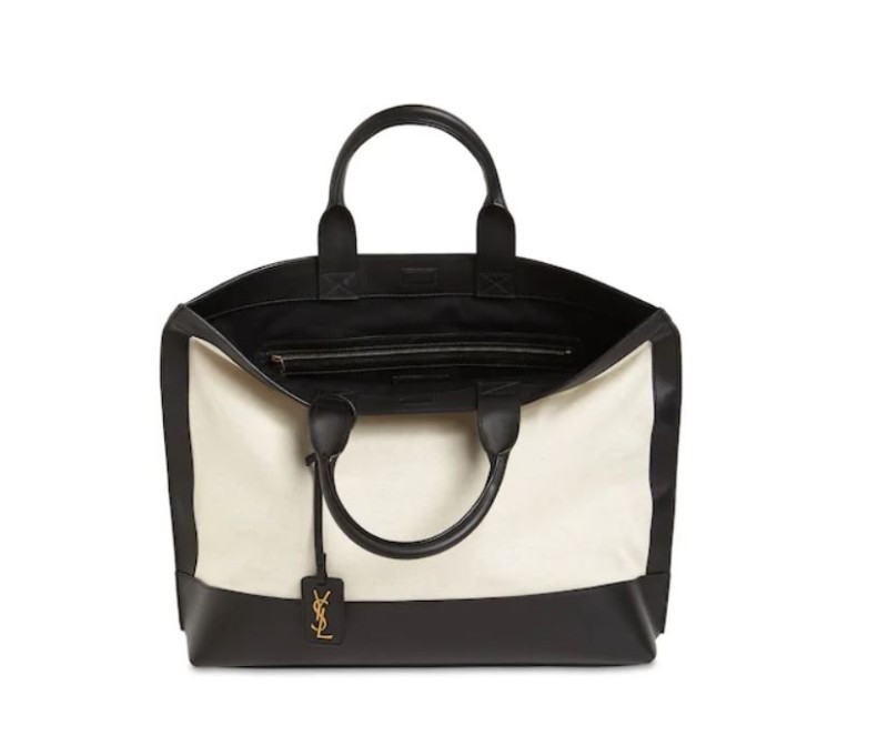 SaintLaurent_캔버스와 가죽 소재의 cabas 토트백