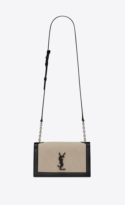 SaintLaurent_캔버스와 스무스 가죽 소재의 book 백