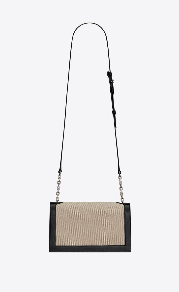 SaintLaurent_캔버스와 스무스 가죽 소재의 book 백