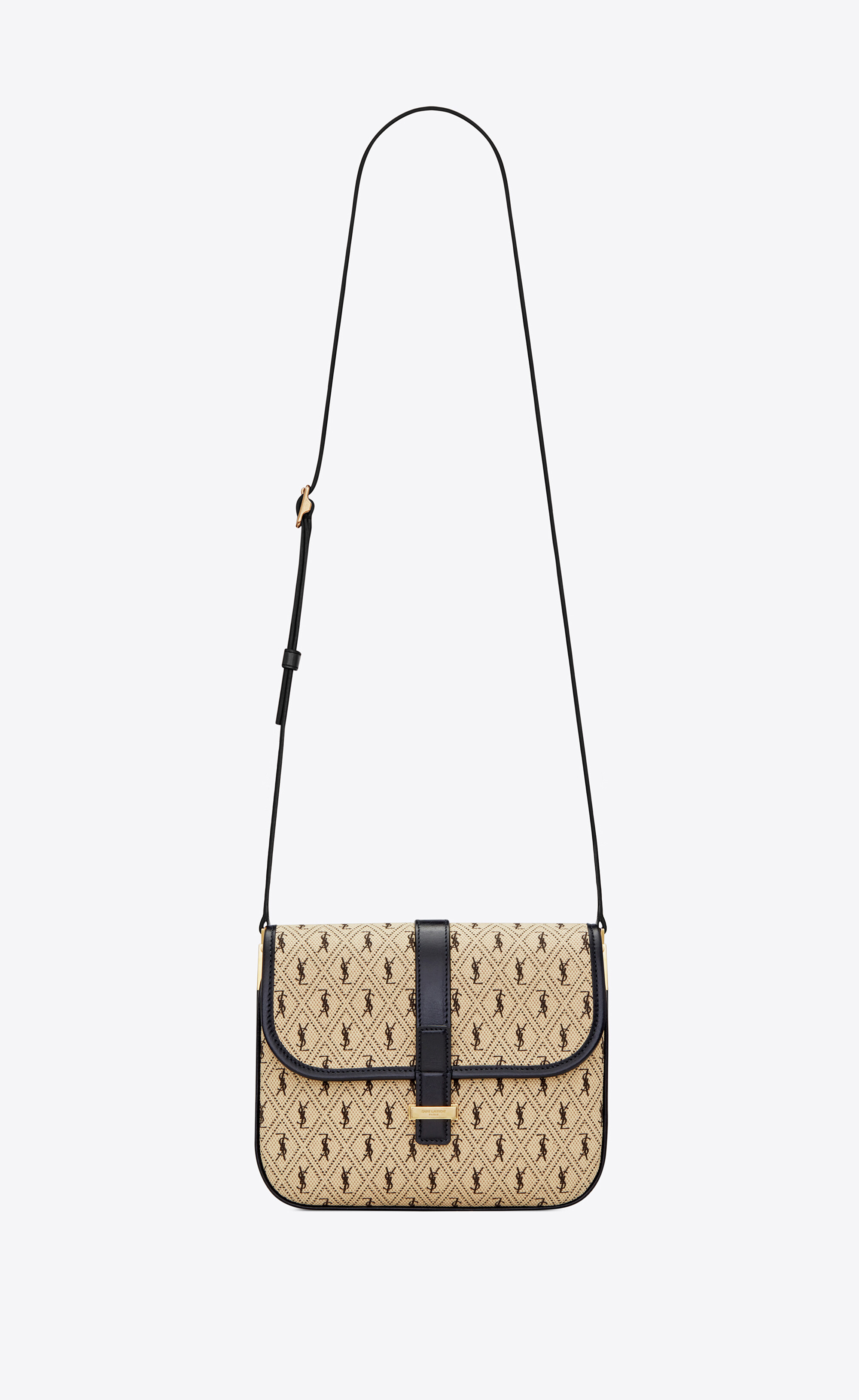 SaintLaurent_캔버스와 스무스 가죽 소재의 le monogramme 스몰 사첼백