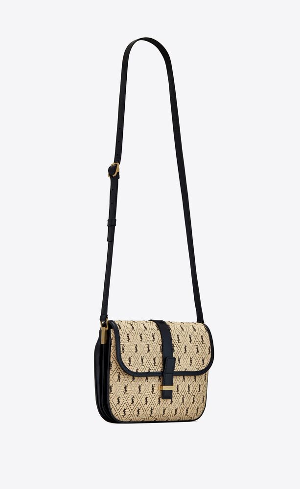SaintLaurent_캔버스와 스무스 가죽 소재의 le monogramme 스몰 사첼백 thumbnail