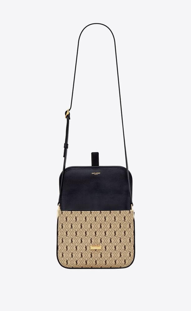 SaintLaurent_캔버스와 스무스 가죽 소재의 le monogramme 스몰 사첼백 thumbnail