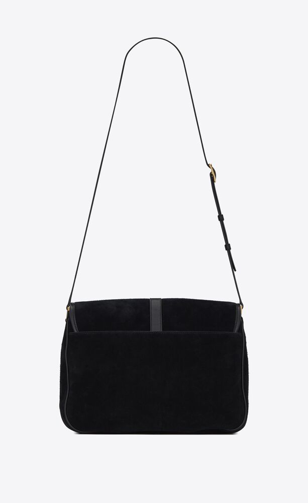 SaintLaurent_코튼 캔버스와 빈티지 가죽 소재의 소르본 플랩 백