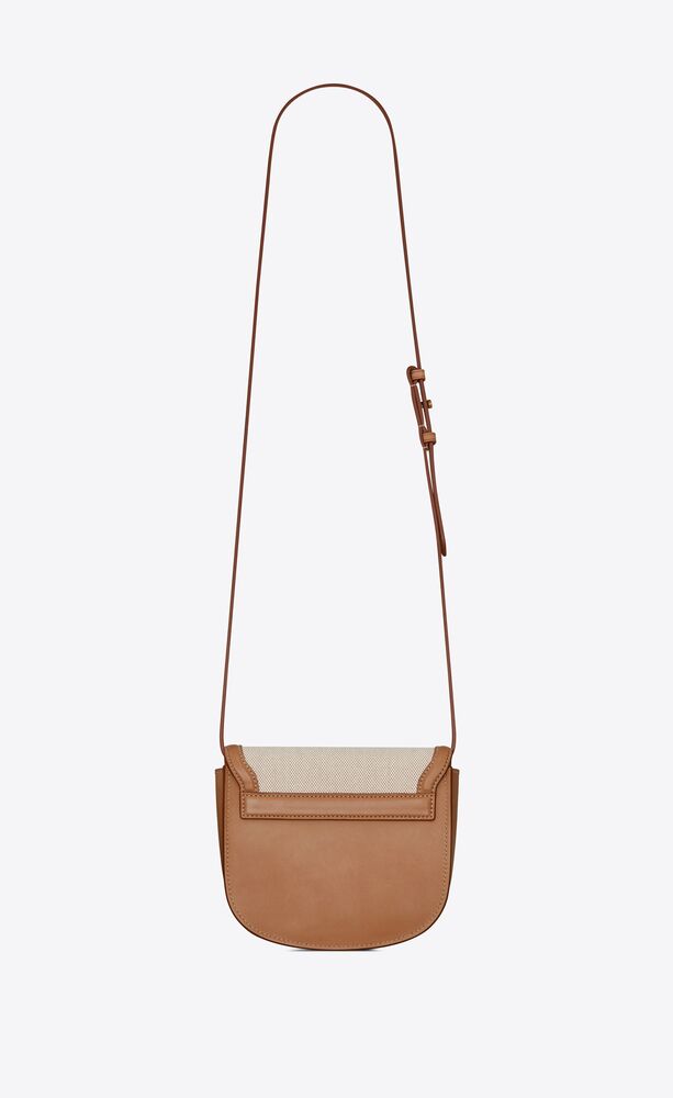 SaintLaurent_코튼 캔버스와 빈티지 가죽 소재의 카이아 스몰 샤첼백
