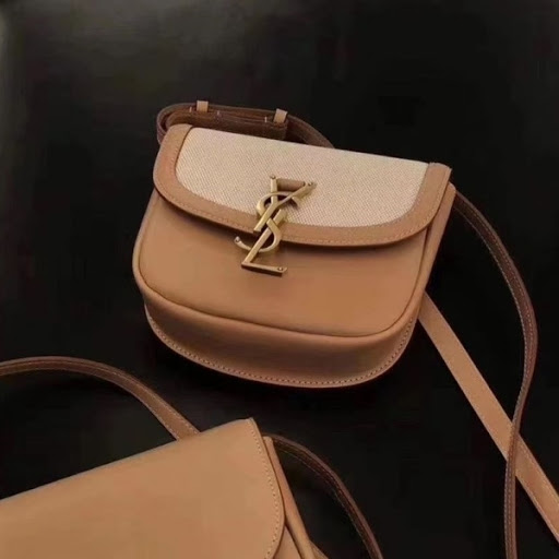 SaintLaurent_코튼 캔버스와 빈티지 가죽 소재의 카이아 스몰 샤첼백 thumbnail