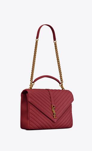 SaintLaurent_퀼트 처리된 가죽 소재의 college 라지백