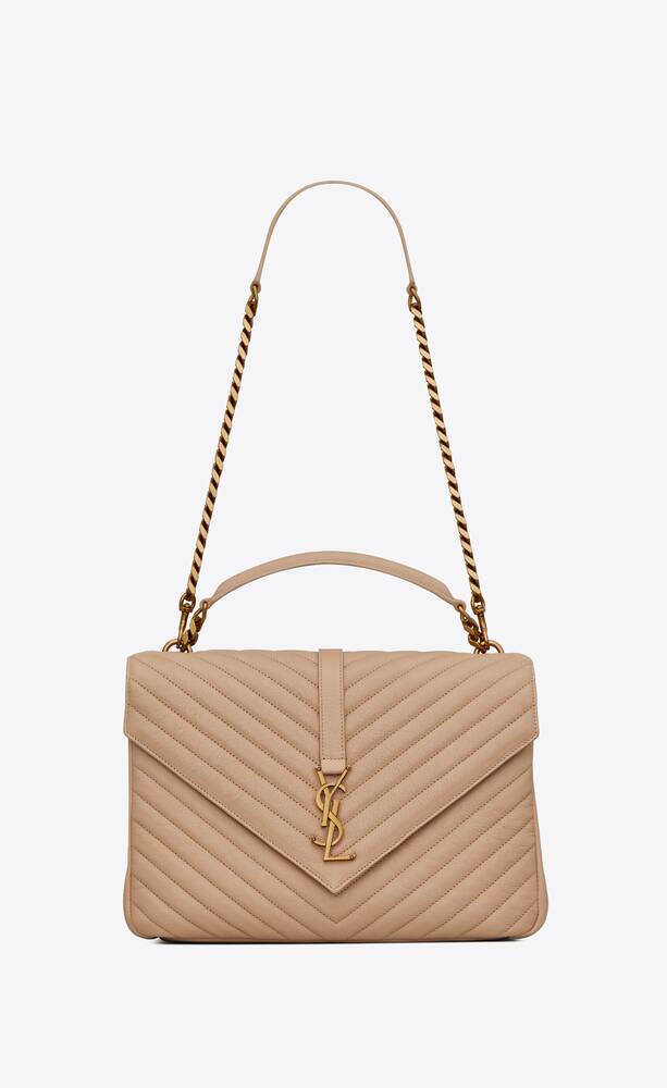 SaintLaurent_퀼트 처리된 가죽 소재의 college 라지백