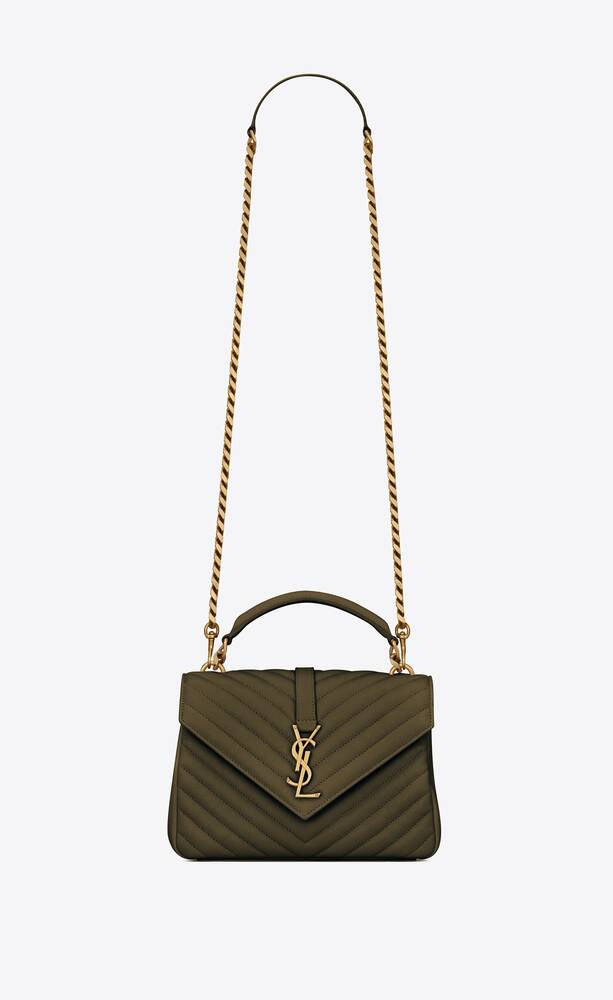 SaintLaurent_퀼트 처리된 가죽 소재의 college 미디엄백