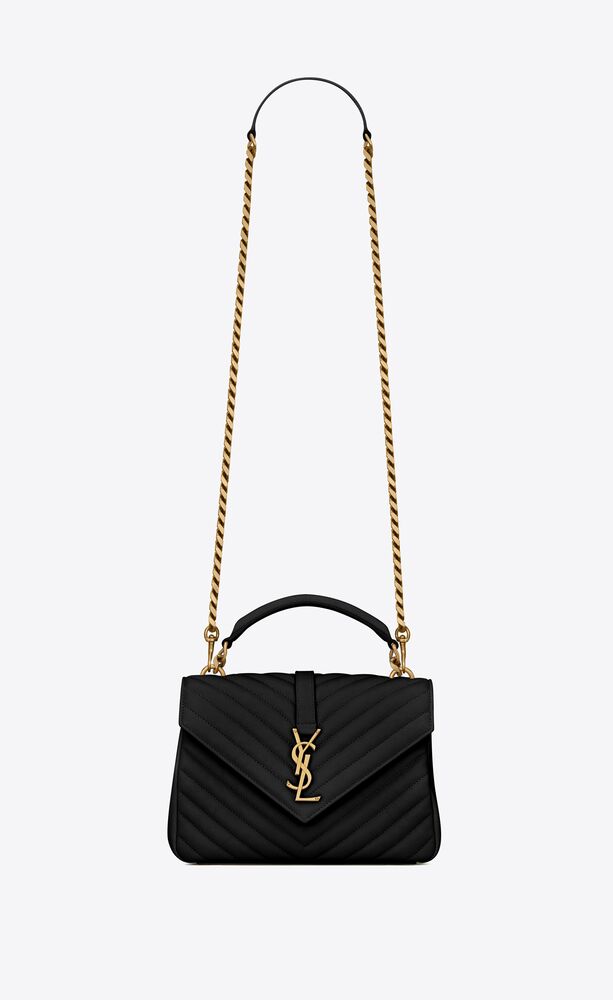 SaintLaurent_퀼트 처리된 가죽 소재의 college 미디엄백