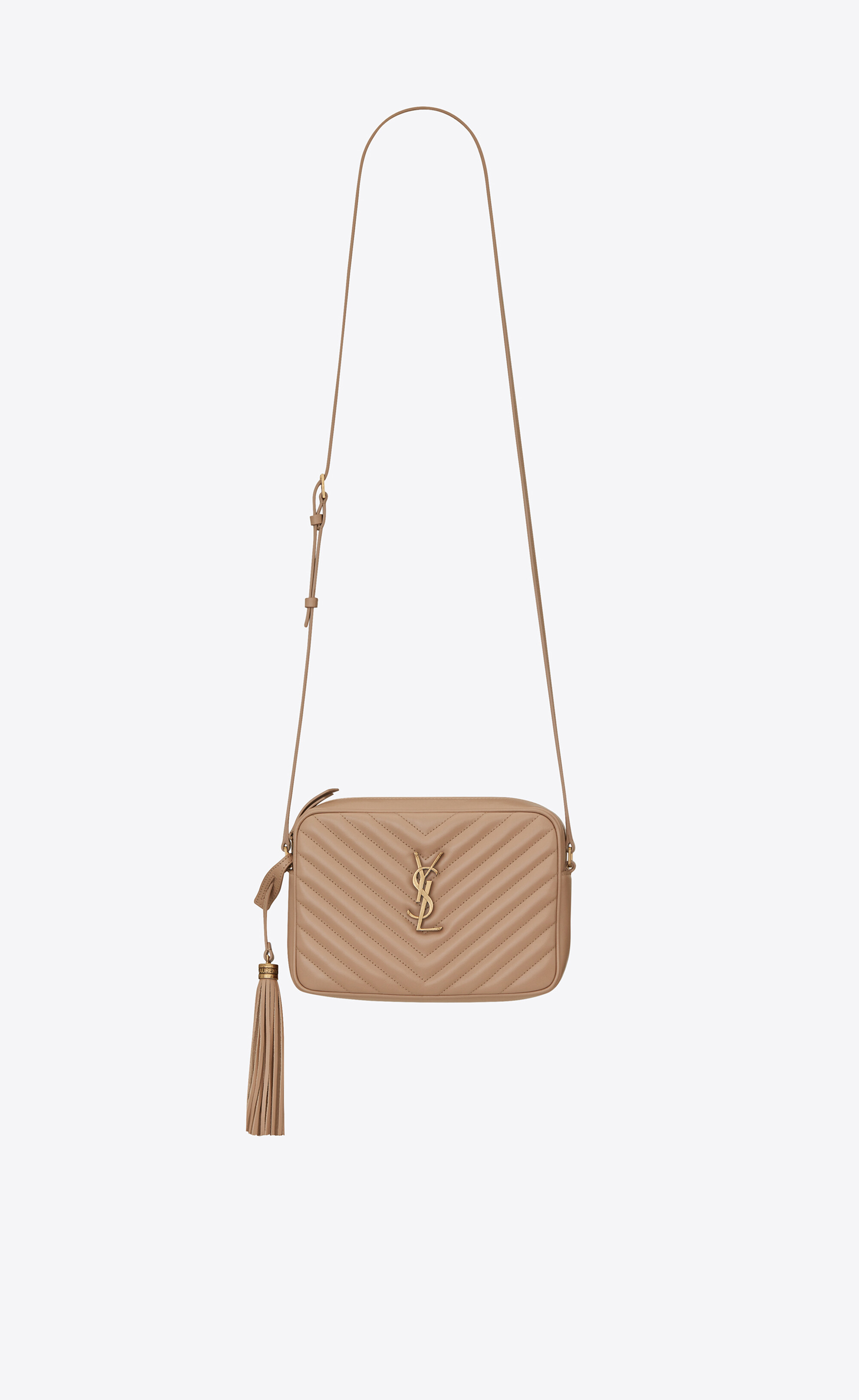 SaintLaurent_퀼트 처리된 가죽 소재의 루 카메라백